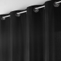 Rideau a oeillets 135 x 260 cm coton recyclé Twily Noir