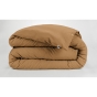 Housse de couette flanelle 200 x 200 cm candice camel Marron