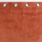 Rideau occultant à oeillets 140 x 240 cm en velours relief Analia Orange