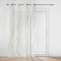 Voilage a oeillets 140 x 280 cm voile sable imprime metallise elona Or