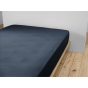 Drap Housse Double Gaze de Coton Marine – 200 x 200 cm – Bonnet 30 cm
