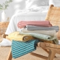 Couvre lit 1 personne 180 x 220 cm coton/polyester tisse adele Sauge