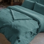 Bout de lit gaze de coton 90 x 220 cm Bleu canard