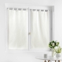 Paire droite passants 2 x 60 x 90 cm polycoton selena Blanc