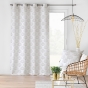 Rideau à œillets 140 x 280 cm en polyester imprimé métallisé – Majestia
