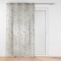 Voilage a oeillets 140 x 240 cm voile sablé imprimé Alma Noir