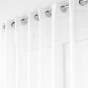 Lot de 2 voilages grande largeur 300 x 240 cm voile sablé Lissea Blanc