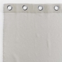 Lot de 2 Voilages à oeillets 140 x 240 cm liseré blanc Louise Beige