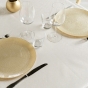 Nappe rectangle 140 x 250 cm jacquard enduit azuline Naturel