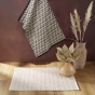 Tapis rectangle 60 x 90 cm coton/polyes fantaisie+fil met chasca Noir
