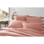 Taie d'oreiller gaze de coton 60 x 60 cm gaïa mix rose pêche Rose