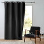 Rideau tamisant 135 x 260 cm isolant thermique Micropolar Noir