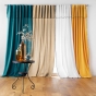 Ridea passant cache-volants en coton 140 x 240 cm Mistraline Moutarde