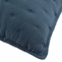 Housse de coussin 60 x 60 cm microfibre bicolore Mellow chic Bleu/blanc