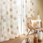 Lot de 2 Coussins Déhoussables 45x45 cm - Polycoton Imprimé Métal Feuilles Dorées