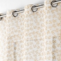 Voilage a oeillets 140 x 240 cm voile sablé imprimé Maddy Ocre
