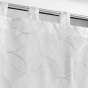 Paire droite passants 2 x 60 x 160 cm voile sablé brodé Olympia Gris