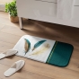 Tapis de bain 45 x 75 cm microfibre imprimee metallisee plumiss des. place Sans