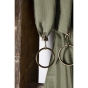 Rideau ajustable + 8 anneaux pince gaze de coton luxe 140 x 300 cm Gaia Romarin