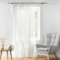 Voilage a passants jute 140 x 240 cm polycoton uni Belani Blanc