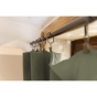 Rideau ajustable + 8 anneaux pince gaze de coton luxe 140 x 300 cm Gaia Romarin