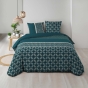 Pack parure de couette 220 x 240 cm Houston+ drap housse (140) Emeraude