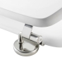 Abattant wc charnieres metal 37.5 x 46 cm mdf imprime kelly Blanc