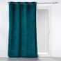 Rideau à oeillets 140 x 260 cm velours côtelé Casual Pétrole