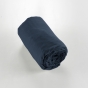 Drap housse flanelle chaude 140 x 190 cm Bonnet 30 cm Candice Bleu