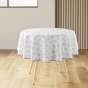 Nappe ronde (0) 180 cm polyester imprime kalini Gris