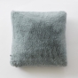  Coussin Déhoussable 45 x 45 cm en Fausse Fourrure – Bleu artic Sven
