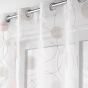 Lot de 2 voilages a oeillets 140 x 240 cm voile sable imprimé metallisé Oliane
