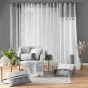 Coussin dehoussable pompon 40x60 cm coton/polyester imp.+dentelle Flavie