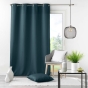 Rideau grande hauteur 140 x 280 cm polyester uni Essentiel Marine