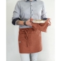 Tablier gaze de coton 45 x 80 cm gaia terracotta Orange
