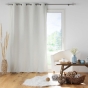 Lot de 2 Rideau à oeillets 140 x 260 cm doublé polaire isolant Jupiter Naturel