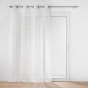 Panneau a oeillets 140 x 280 cm voile sable imprime metallise ariane Or Rose