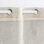 Voilage grande hauteur a oeillets 140 x 280 cm voile sablé brodé Galactee Taupe
