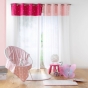 Voilage a oeillets 140 x 240 cm Velours phosphorescent Moonlight Fuchsia