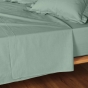 Drap plat 1 pers. 180 x 290 cm coton 57 fils Lina Sauge