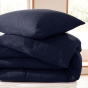 Housse de Couette 140 x 200 cm  + 1 Taie "Avy" en Gaze de Coton Bleu nuit