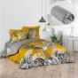 Pack parure de couette 240 x 220 cm Isibelle + drap housse 140 x 190 x 30 Galet