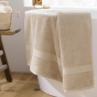 Drap de bain 90 x 150 cm éponge coton piegné Elegance Noisette