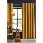 Lot de 2 Rideaux 100% occultant luxe 140 x 260 cm Obscure Moutarde