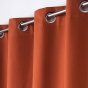 Lot de 2 Rideaux occultant double face 140 x 260 cm 100% microfibre Obscure Terracotta