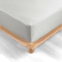 Drap housse 180 x 200 cm bonnet 30 cm percale de coton 78 fils Blanc