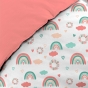 Pack housse de couette enfant 140 x 200 cm Chatchat + drap housse 90 x 190 Rose