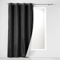 Rideau a oeillets 140 x 260 cm polyester isolant thermique Icemount Noir