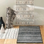 Tapis rectangle 68 x 110 cm viscose tissee tallulah Noir