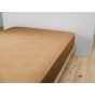 Drap Housse Double Gaze de Coton Camel – 140 x 190 cm – Bonnet 30 cm